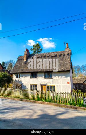 Außenansicht des Hauses, in dem George Orwell 1936-1940 im Dorf Wallington in der Nähe von Baldock, Hertfordshire, Großbritannien, lebte Stockfoto