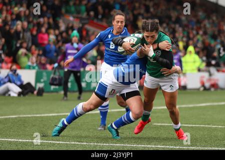 10.. April 2022, Cork, Irland - Six Nations für Frauen: Irland 29 - Italien 8. Stockfoto