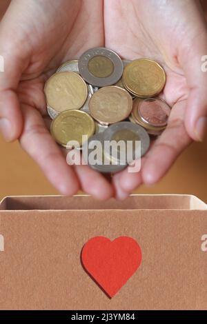 spenden Sie Bilder konzeptionelle Ideen Stockfoto