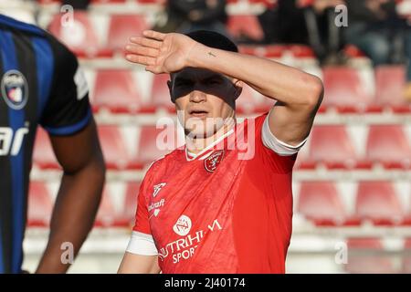 Perugia, Italien. 10. Apr, 2022. curado marcos (n.21 perugia calcio) während AC Perugia gegen AC Pisa, Italienisches Fußballspiel der Serie B in Perugia, Italien, April 10 2022 Quelle: Independent Photo Agency/Alamy Live News Stockfoto