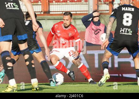 Perugia, Italien. 10. Apr, 2022. marcello falzerano (n.23 perugia calcio) während AC Perugia gegen AC Pisa, Italienisches Fußballspiel der Serie B in Perugia, Italien, April 10 2022 Quelle: Independent Photo Agency/Alamy Live News Stockfoto