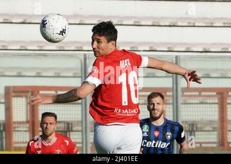 Perugia, Italien. 10. Apr, 2022. matos ryder (n.10 perugia calcio) während AC Perugia gegen AC Pisa, Italienisches Fußballspiel der Serie B in Perugia, Italien, April 10 2022 Quelle: Independent Photo Agency/Alamy Live News Stockfoto