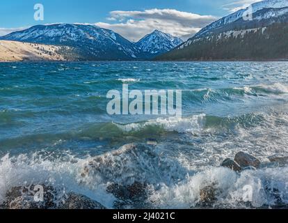 Südwind und Wellen, Wallowa Lake, Oregon Stockfoto