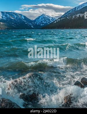 Südwind und Wellen, Wallowa Lake, Oregon Stockfoto