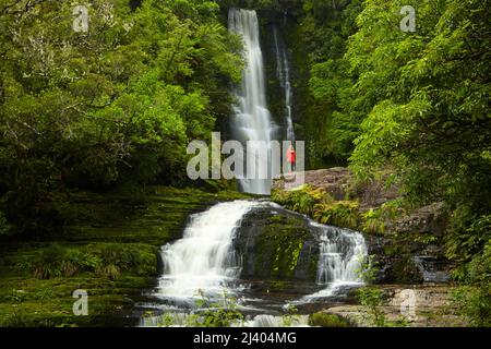 McLean Falls, Catlins, South Island, Neuseeland Stockfoto