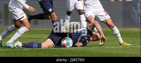 Bochum, Deutschland. 10. Apr, 2022. firo : 10.. April 2022, Fuvuball, 1. Bundesliga, Saison 2021/2022, VfL Bochum - Bayer 04 Leverkusen Sebastian Polter, Bochum Credit: dpa/Alamy Live News Stockfoto