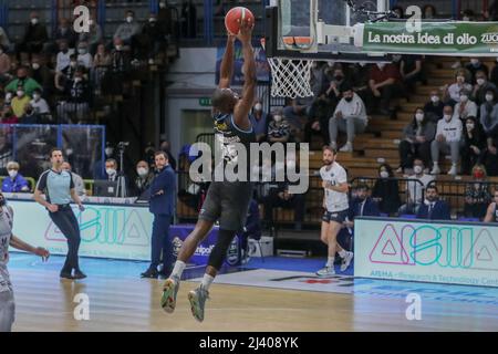 David Cournhooh (Vanoli Cremona) während der Vanoli Basket Cremona gegen Bertram Derthona Tortona, Italienische Basketball A Serie Championship in Cremona, Italien, April 10 2022 Stockfoto