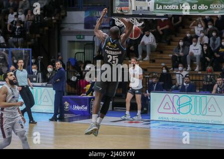 David Cournhooh (Vanoli Cremona) während der Vanoli Basket Cremona gegen Bertram Derthona Tortona, Italienische Basketball A Serie Championship in Cremona, Italien, April 10 2022 Stockfoto