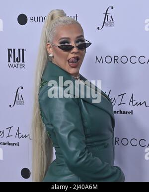 Beverly Hills, Vereinigte Staaten. 10. April 2022. Christina Aguilera nimmt am Sonntag, den 10. April 2022, an den sechsten jährlichen Fashion Los Angeles Awards der Daily Front Row im Beverly Wilshire in Beverly Hills, Kalifornien, Teil. Foto von Jim Ruymen/UPI Credit: UPI/Alamy Live News Stockfoto