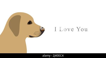 Labrador Retriever oder Golden Retriever, Farben, Vektor-Illustration, Hund Cartoon Bild-Serie Stock Vektor