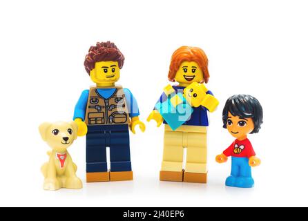 2021: LEGO Konstrukteurpersönschaften, Familienportrait Stockfoto