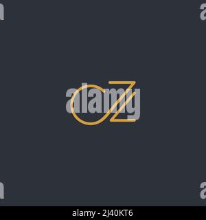 Alphabet Anfangsbuchstabe Symbol Logo CZ Stock Vektor