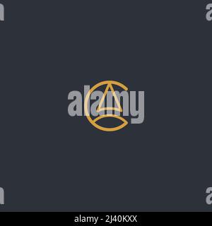Alphabet Anfangsbuchstabe Symbol Logo CA Stock Vektor