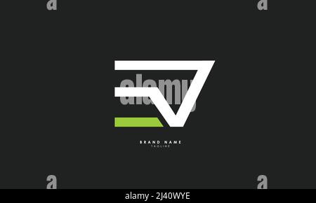 Buchstabenbuchstaben Initialen Monogramm Logo EV, VE, E und V Stock Vektor