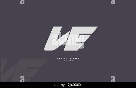 Buchstabenbuchstaben Initialen Monogramm-Logo VE, VE, V und E Stock Vektor