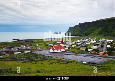 Dorf Vik i Myrdal in Island Stockfoto