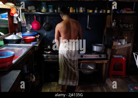 Bangladesch, Sundarban, 2021-10-29. Berichten Sie an Bord von Rubayath und Elisabeths Boot auf den Sundarbans, einer Region aus unzähligen Waffen und Kanälen Stockfoto