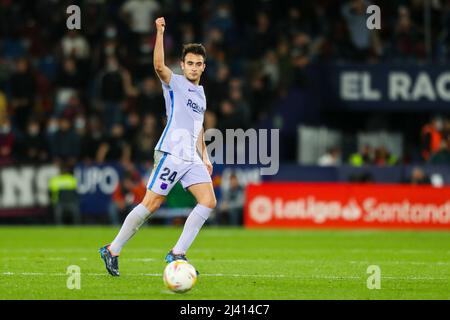 Eric Garcia vom FC Barcelona während des spanischen Fußballspiels La Liga zwischen Levante UD und FC Barcelona am 10. April 2022 im Ciutat de Valencia Stadion in Valencia, Spanien - Foto: Ivan Terron/DPPI/LiveMedia Stockfoto