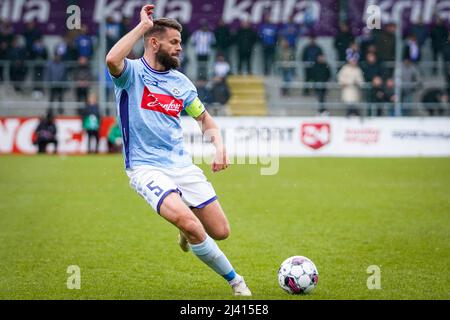 Haderslev, Dänemark. 10., April 2022. Marc Dal Hende (5) von Soenderjyske beim Superliga-Spiel 3F zwischen Soenderjyske und Odense Boldklub im Sydbank Park in Haderslev. (Foto: Gonzales Photo - Kent Rasmussen). Stockfoto