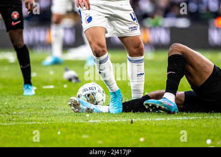 Kopenhagen, Dänemark. 10. April 2022. Roony Bardghji (40) vom FC Kopenhagen beim Superliga-Spiel 3F zwischen dem FC Kopenhagen und dem FC Midtjylland im Kopenhagener Park. (Foto: Gonzales Photo/Alamy Live News Stockfoto