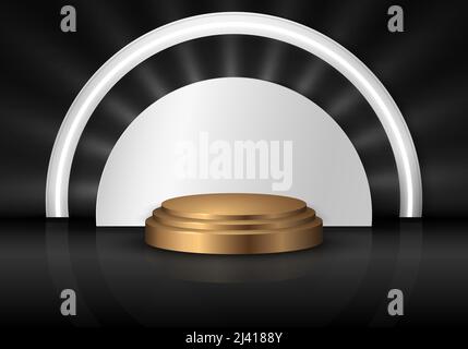 Abstraktes Luxus-Vorlagendesign aus Gold- und Silbervorlagen. Dekoratives Design überlappenden Stil Hintergrund. Illustrationsvektor Stock Vektor