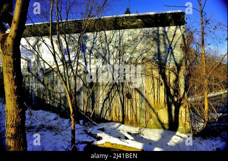 berlin, berliner Sehenswürdigkeiten, Mauer, hell, kalter Krieg, Bunte, bunte Malerei, Farben, Farben, Ost-berlin, Ehemalige Division, deutsche Geschichte, Stockfoto