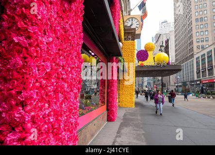 Die Frühlingsblumenschau 2022 im Macy's, Midtown Manhattan, New York City, USA Stockfoto