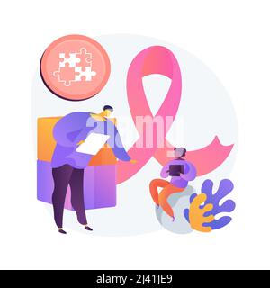 Abbildung des abstrakten Konzeptes für die Behandlung von Autismus. Autismus-Therapie, angewandte Verhaltensanalyse, Entwicklung von Kindern, Störungsberatung, kognitive Stock Vektor