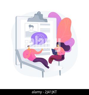 Psychologe Service abstrakt Konzept Vektor Illustration. Private Psychologin Sitzung, psychische Gesundheit, Familienpsychologie, Kindertherapie, r Stock Vektor