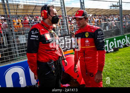 #55 Carlos Sainz (ESP, Scuderia Ferrari), F1 Grand Prix von Australien auf dem Melbourne Grand Prix Circuit am 10. April 2022 in Melbourne, Australien. (Foto mit ZWEI HOHEN Bildern) Stockfoto