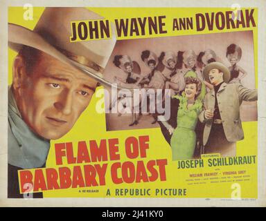 JOHN WAYNE und ANN DVORAK in FLAME OF BARBARY COAST (1945), Regie: JOSEPH KANE. Kredit: REPUBLIK BILDER / Album Stockfoto