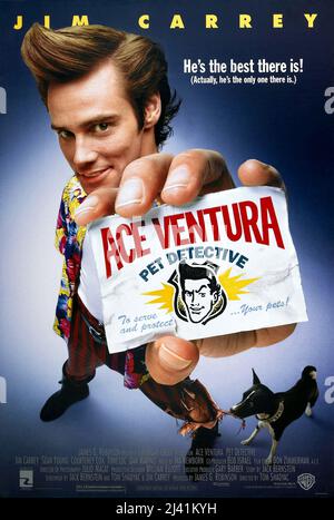 JIM CARREY in ACE VENTURA: PET DETECTIVE (1994), Regie Tom SHADYAC. Copyright: Nur für redaktionelle Verwendung. Kein Merchandising oder Buchcover. Dies ist eine öffentlich verteilte Handreichung. Nur Zugriffsrechte, keine Lizenz für Urheberrechte. Nur zu vervielfältigen in Verbindung mit der Promotion dieses Films. Kredit: WARNER BROTHERS / Album Stockfoto