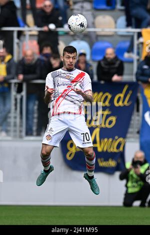 Frosinone, Italien. 09. April 2022. Gianluca Gaetano von US-Cremonesen während des Fußballspiels der Serie B, Frosinone gegen Cremonese im Stadio Benito Stirpe am 9. April 2022 in Frosinone, Italien. (Foto: AllShotLive/Sipa USA) Quelle: SIPA USA/Alamy Live News Stockfoto