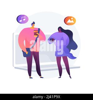 Millennials abstraktes Konzept Vektor Illustration. Generation Y, digitale native und soziale Medien, Online-Kommunikation, mit den Eltern leben, Karriere aufbauen Stock Vektor