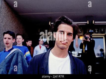 George Gysi, Sohn von Gregor Gysi, deutscher Rechtsanwalt und Politiker, bei der letzten Wahl zur Volkskammer der DDR, Deutschland 1990. Stockfoto