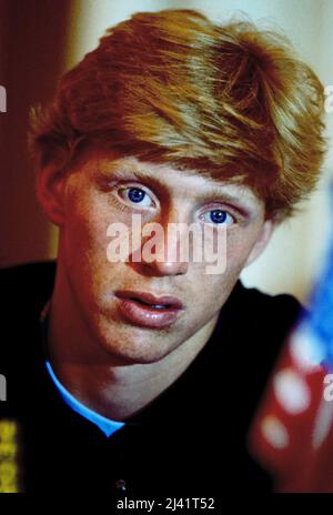 Boris Becker, deutscher Tennisspieler, Deutschland um 1985 Stockfoto