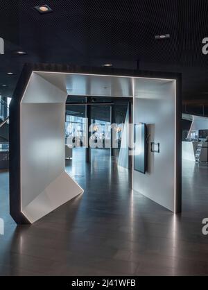 Interieur, Harpa-Konzertsaal und Konferenzzentrum, Reykjavík, Island Stockfoto