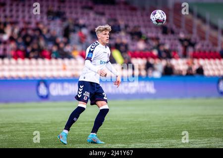Farum, Dänemark. 10., April 2022. Albert Gronbaek (27) von Aarhus GF beim Superliga-Spiel 3F zwischen FC Nordsjaelland und Aarhus GF rechts im Dream Park in Farum. (Bildnachweis: Gonzales Photo - Dejan Obretkovic). Stockfoto