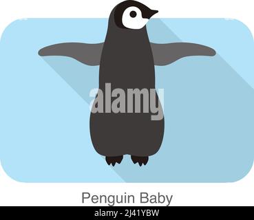 Pinguin Baby stehend, Pinguin Samen Serie, Vektor Stock Vektor