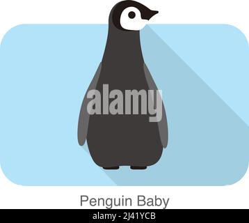 Pinguin Baby stehend, Pinguin Samen Serie, Vektor Stock Vektor