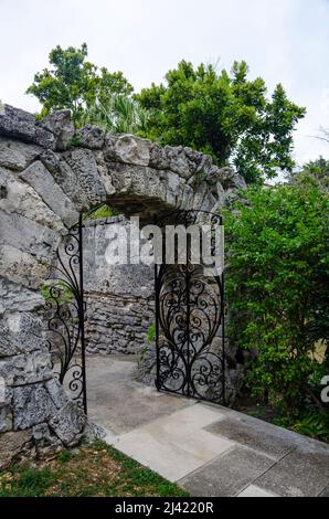 Moongate, Queen Elizabeth Park in Hamilton. Bermuda Stockfoto