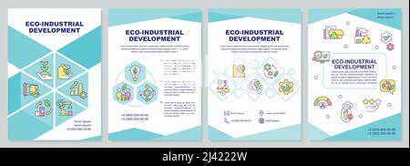 Eco industrielle Entwicklung MINT Broschüre Vorlage Stock Vektor
