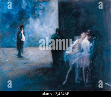 Jean-Louis Forain, Gemälde, Backstage: Symphonie in Blau, vor 1931 Stockfoto