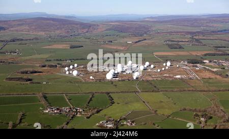 Luftaufnahme von Menwith Hill in der Nähe von Harrogate, North Yorkshire Stockfoto