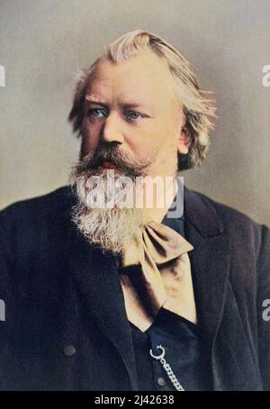 Portrait de Johannes Brahms (1833-1897) Compositeur allemand Stockfoto