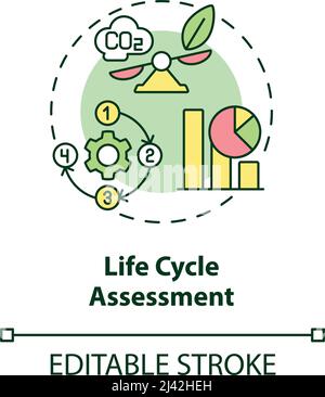 Symbol für das Konzept der Lebenszyklusbewertung Stock Vektor