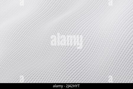 Stoffoberfläche mit Stoffdetail, 3D Rendering. Digitale Zeichnung des Computers. Stockfoto
