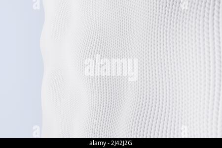 Stoffoberfläche mit Stoffdetail, 3D Rendering. Digitale Zeichnung des Computers. Stockfoto