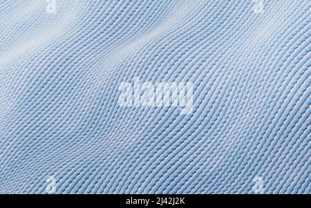 Stoffoberfläche mit Stoffdetail, 3D Rendering. Digitale Zeichnung des Computers. Stockfoto