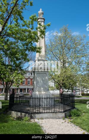 Ein Kriegsdenkmal auf dem Town Common, Grafton, Massachusetts Stockfoto